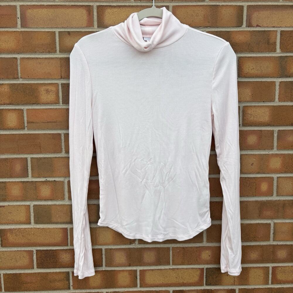 Aritzia Sunday Best Freshman M Top Long Sleeve Turtleneck Light Pink Balletcore